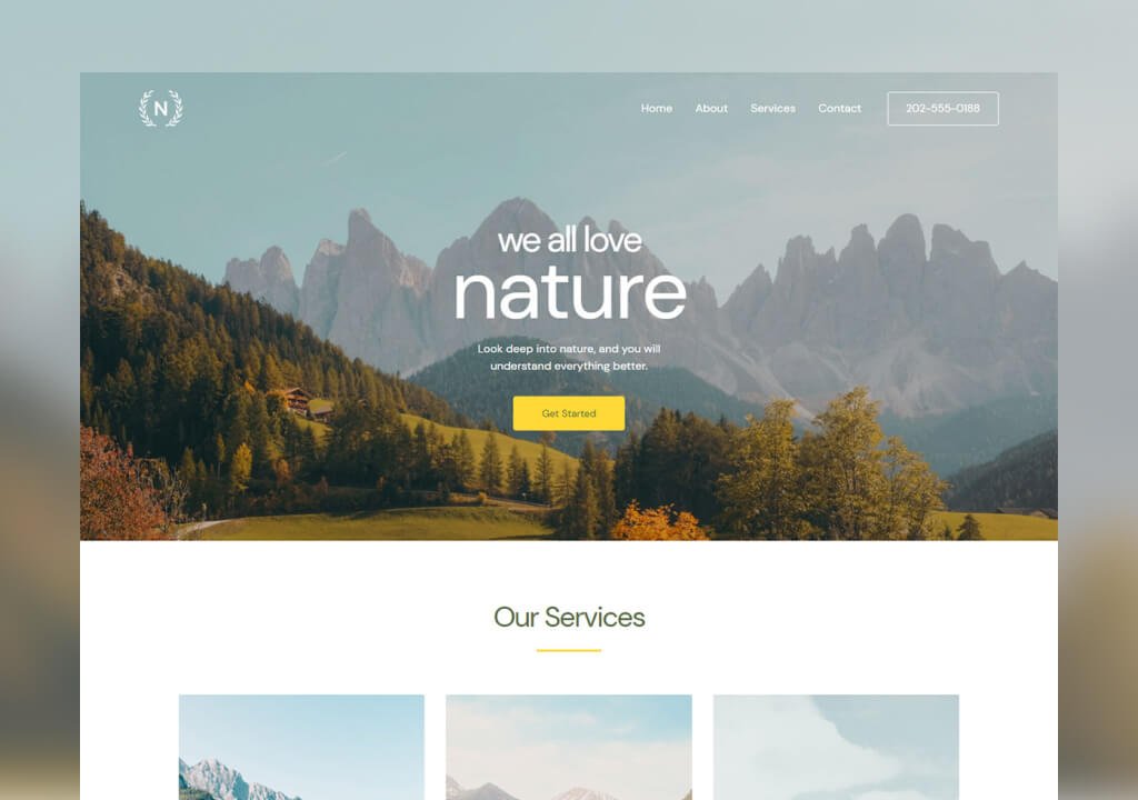 Nature Multi Purposes Landing Pages Downloadable Design Resource Image 3 1